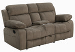 Myleene 3-Pc Mocha Textured Velvet Manual Recliner Sofa Set