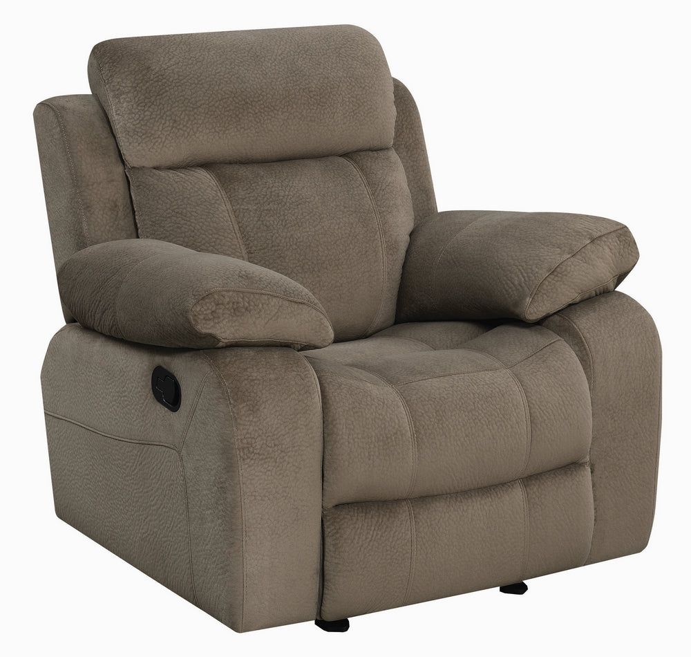 Myleene Mocha Textured Velvet Manual Glider Recliner