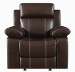 Myleene Chestnut Leatherette Manual Glider Recliner