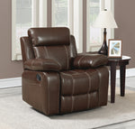 Myleene Chestnut Leatherette Manual Glider Recliner