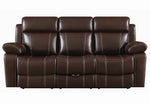 Myleene Chestnut Leatherette Manual Recliner Sofa