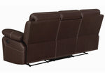 Myleene Chestnut Leatherette Manual Recliner Sofa