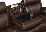 Myleene Chestnut Leatherette Manual Recliner Sofa