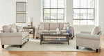 Nadine 2-Pc Oatmeal Chenille Sofa Set