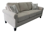 Nadine 2-Pc Oatmeal Chenille Sofa Set