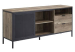 Nantan Rustic Oak Wood 2-Drawer TV Stand