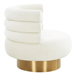 Naomi Glam Blush Velvet Swivel Chair