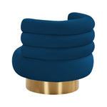 Naomi Glam Navy Velvet Swivel Chair