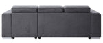 Natalie Gray Fabric Reversible Sectional Sofa with Sleeper