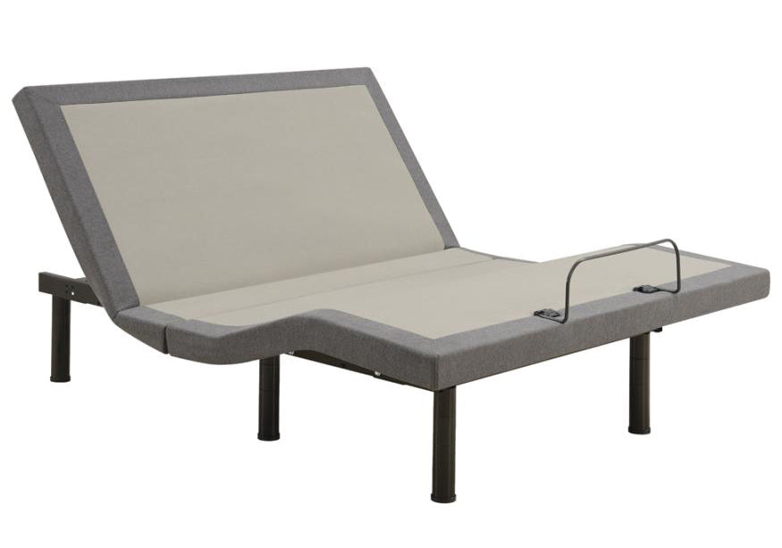 Negan Grey Fabric Cal King Adjustable Power Bed Base