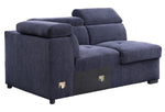 Nekoda Navy Blue Fabric LAF Sectional Sofa with Sleeper