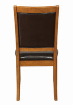 Nelms 2 Dark Brown Leatherette/Deep Brown Wood Side Chairs