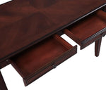 Newton 2-Pc Chestnut Wood/Tan Fabric Writing Desk Set