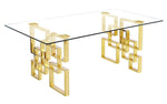 Nikola 5-Pc Gold/Beige Dining Table Set