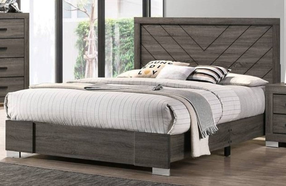 Nikole Brown Wood Queen Bed