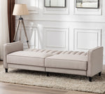 Noah Beige Fabric Tufted Sofa Bed