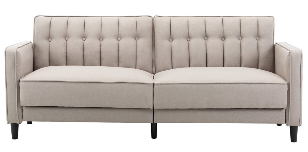 Noah Beige Fabric Tufted Sofa Bed