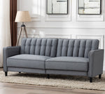 Noah Dark Grey Fabric Tufted Sofa Bed