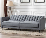 Noah Dark Grey Fabric Tufted Sofa Bed