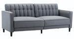 Noah Dark Grey Fabric Tufted Sofa Bed