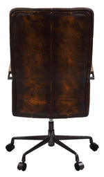 Noknas Brown Leather/Metal Office Chair