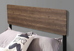 Nolan Grayish Brown Wood/Black Metal Full Platform Bed