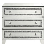 Noor Mirrored 3-Drawer Accent Table