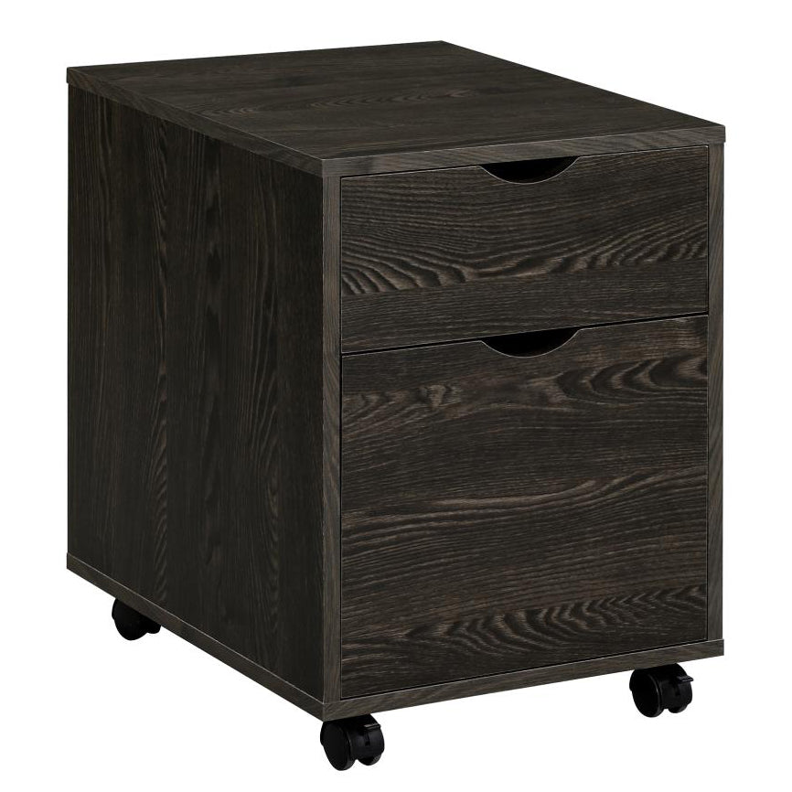 Noorvik Dark Oak Wood File Cabinet