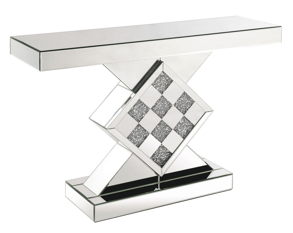 Noralie Chess Design Mirrored Console Table