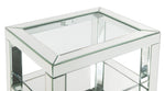 Noralie Clear Glass/Mirrored 2-Drawer Accent Table