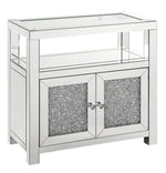 Noralie Clear Glass/Mirrored Accent Cabinet