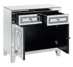 Noralie Mirrored 2-Drawer Accent Cabinet