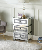 Noralie Mirrored 3-Drawer Accent Table