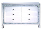 Noralie Mirrored 6-Drawer Accent Cabinet with Faux Diamonds