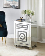 Noralie Mirrored Accent Table with Drawer