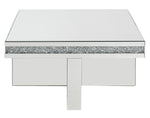 Noralie Mirrored Coffee Table with Faux Diamonds