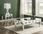 Noralie Mirrored Coffee Table with Faux Stones