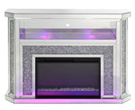 Noralie Mirrored Console Table with Fireplace & 16 LED Colors