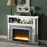 Noralie Mirrored Console Table with Fireplace & 16 LED Colors