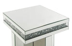 Noralie Mirrored End Table with Faux Diamonds