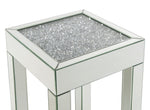 Noralie Mirrored End Table with Faux Diamonds Inlay Top