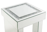 Noralie Mirrored End Table with Faux Diamonds Inlay Top