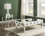 Noralie Mirrored End Table with Faux Stones