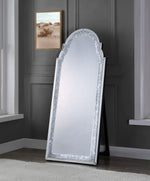 Noralie Mirrored Frame Floor Mirror with LED Light