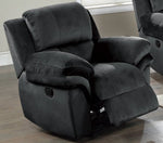 Nuru Black Suede Power Recliner with USB