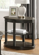 Oelrichs Gray Wood End Table with 2 Shelves