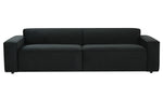 Olafur Black Velvet 2-Seat Sofa (Oversized)