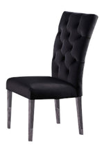 Olamide 2 Black Velvet Side Chairs