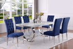 Olamide 2 Blue Velvet Side Chairs