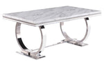 Olamide Faux Marble Rectangular Dining Table